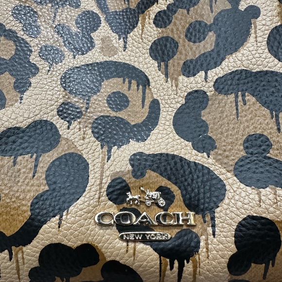 Coach Edie Wild Beast Print Leather Shoulder Bag with Crossbody Strap - Picture 5 of 14